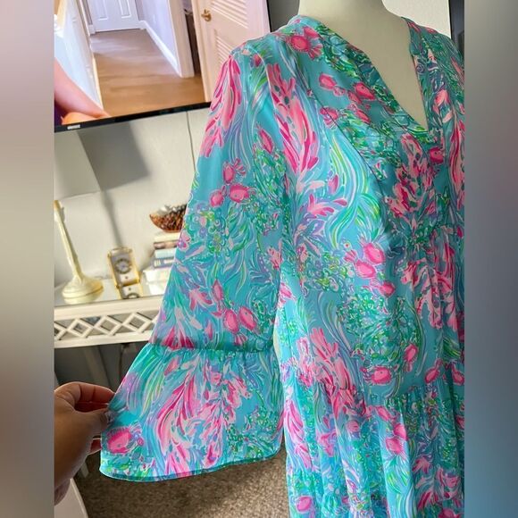 Lilly Pulitzer Gabriel Dress in Almafi Blue - Picture 4 of 6